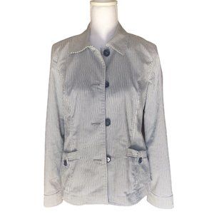 Charter Club Size Small Lightweight Pinstriped Blazer